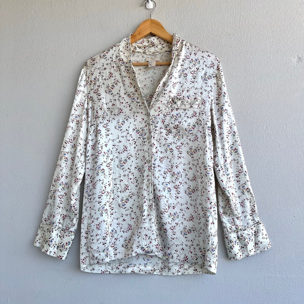 H&M | Floral Satin PJ Blouse